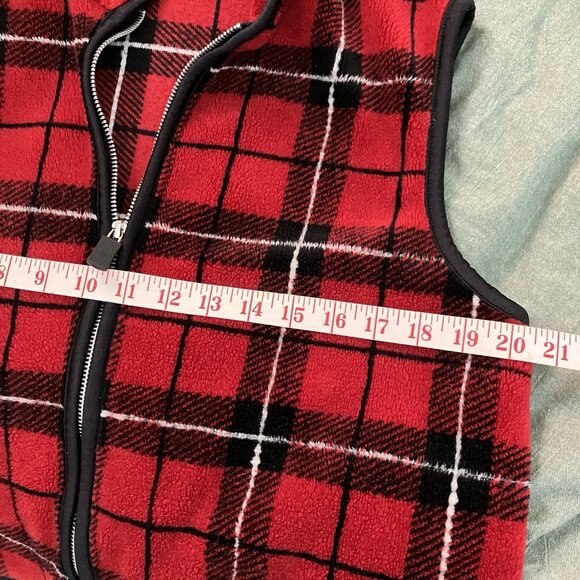Vintage Robert Kitchen Plaid Fleece Vest Womens Full Zip Made in Canada - Picture 5 of 7